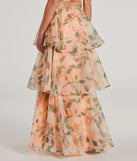 Gorgeous Perfection Ruffled Floral Chiffon Maxi Skirt