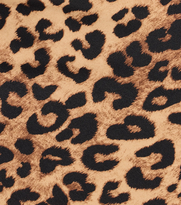 Flirty Leopard Print Satin Mini Skirt | Windsor