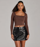 The Sleek Edge Faux Leather Mini Skirt in black is an elevated pick for your best outfit yet, effortlessly delivering a polished look that's sure to turn heads at any celebration.