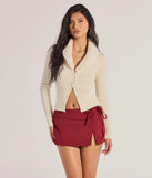 The Elevated Style Wrap Mini Skirt in red is an elevated pick for your best outfit yet, effortlessly delivering a polished look that's sure to turn heads at any celebration.