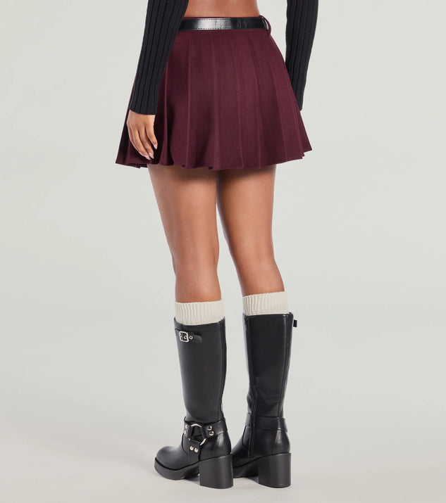 Downtown Girl Belted Pleated Mini Skirt | Windsor Downtown Girl Belted Pleated Mini Skirt | Windsor