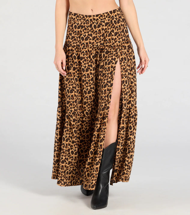 新品‼︎ Spick and Span オブラダLEOPARDPRNTSKIRT On The Prowl High-Rise Slit Leopard Maxi Skirt | Windsor