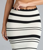 Choosing the black skirt says you’re ready to show off in the Way She Moves Striped Midi Skirt, a warm-weather staple that elevates your outfit and seasonal style.