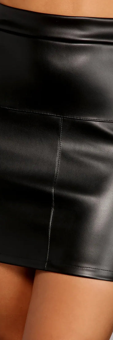 Don't Faux With Me Mini Skirt