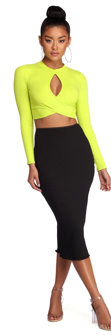 First Sass Chiffon Midi Skirt