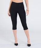 Create bold, fashion-forward looks for spring or summer with the 90s Sleek High-Rise Capri Pants in black, a must-have piece from Windsor’s collection of stylish bottoms for women.