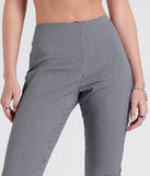 Pair the Stylish Strolls High-Rise Gingham Capri Pants with your favorite crop or bodysuit for effortless warm-weather looks with on-trend black pants that speak your style.