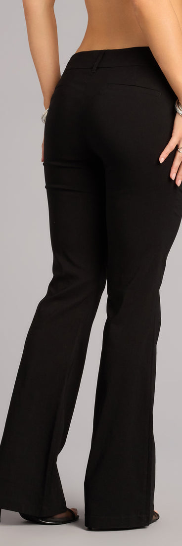 Sleek Polish High-Rise Flare Trouser Pants