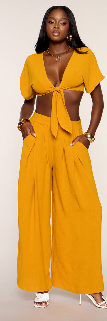Breezy And Bold Wide-Leg Pants