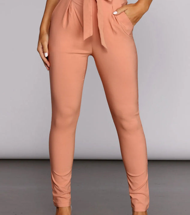 High Waist Paperbag Skinny Dress Pants | Windsor High Waist Paperbag Skinny Dress Pants | Windsor