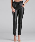 High Waist Faux Leather Skinny Pants