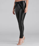 High Waist Faux Leather Skinny Pants