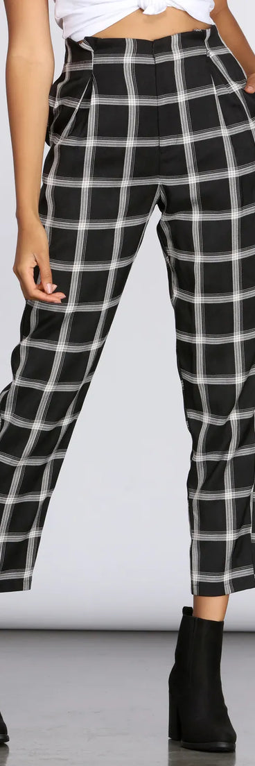 Plaid Perfection High Waist Pants