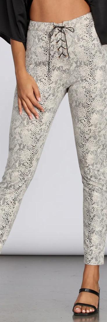 Sassy Snake Skinny Pants