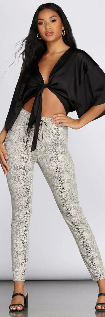 Sassy Snake Skinny Pants