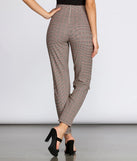 High Waist Checkered Skinny Pants