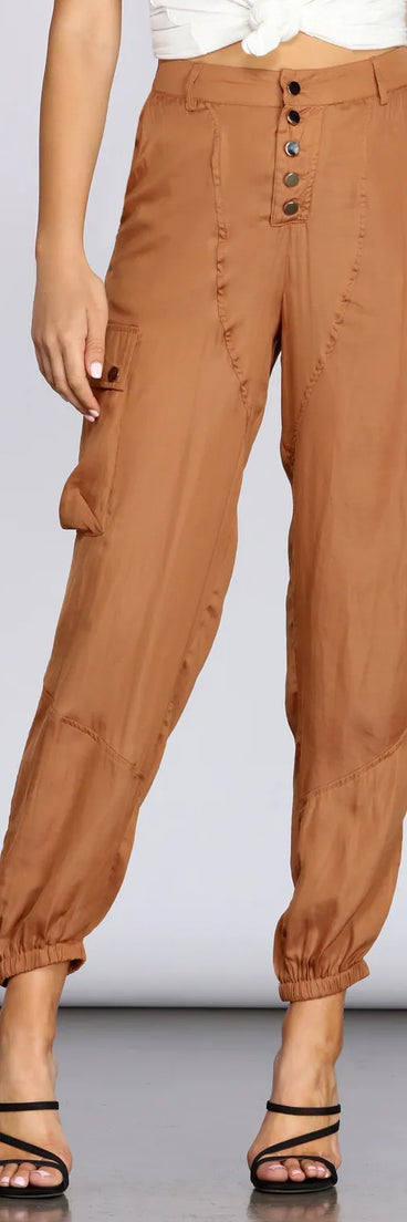Button Down Cargo Pants