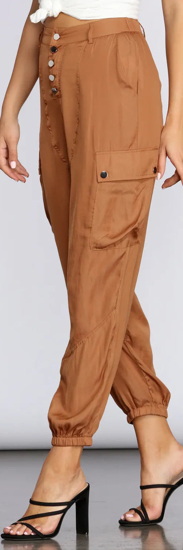 Button Down Cargo Pants