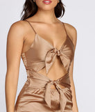 Stunning Satin Tie Front Jumpsuit