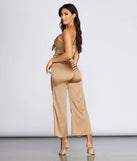 Stunning Satin Tie Front Jumpsuit