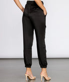 High Waist Satin Joggers