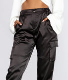 Satin Cargo Style Joggers