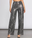 Leopard Sequin Wide Leg Pants
