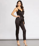 Satin Leopard Print Jumpsuit