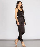 Satin Leopard Print Jumpsuit
