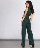 Collared Tie Waist Jumpsuit