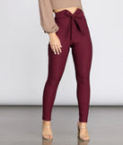 High Rise Tie Waist Skinny Pants