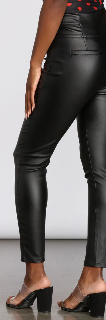 Sleek Chic Faux Leather Pants
