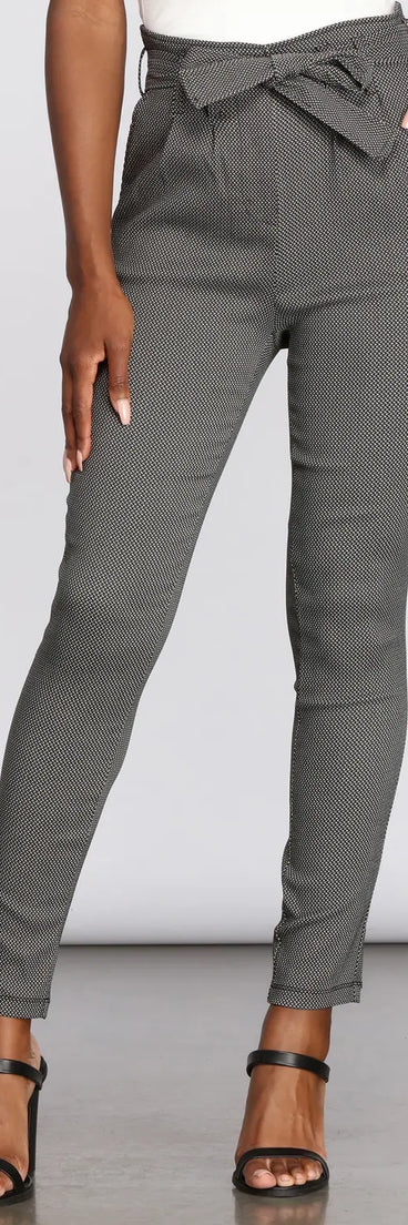 Tied To Style Jacquard Pants