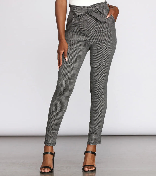 Tied To Style Jacquard Pants