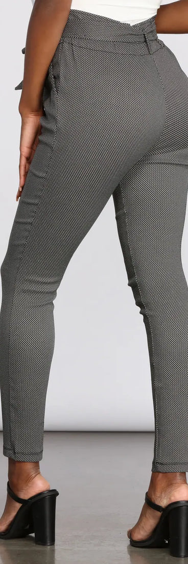 Tied To Style Jacquard Pants