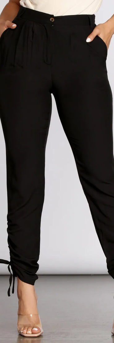 Shirring It Up High Rise Pants
