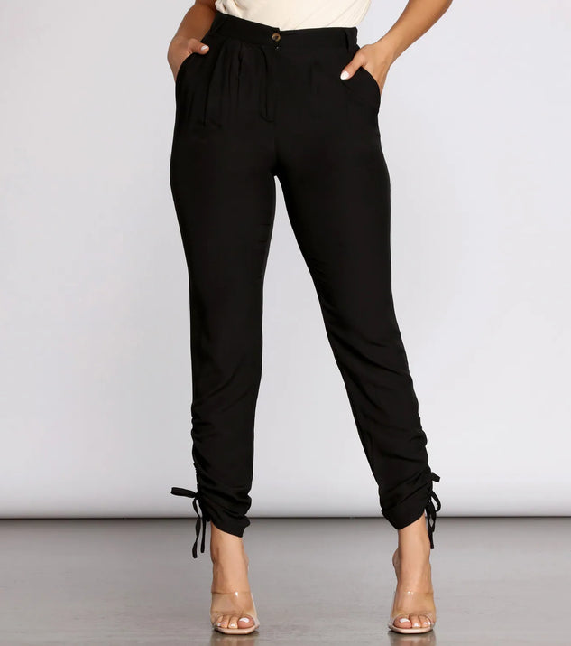 Shirring It Up High Rise Pants