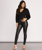 She's Edgy Coated Skinny Pants
