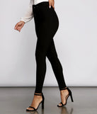 High Waist Belted Skinny Pants