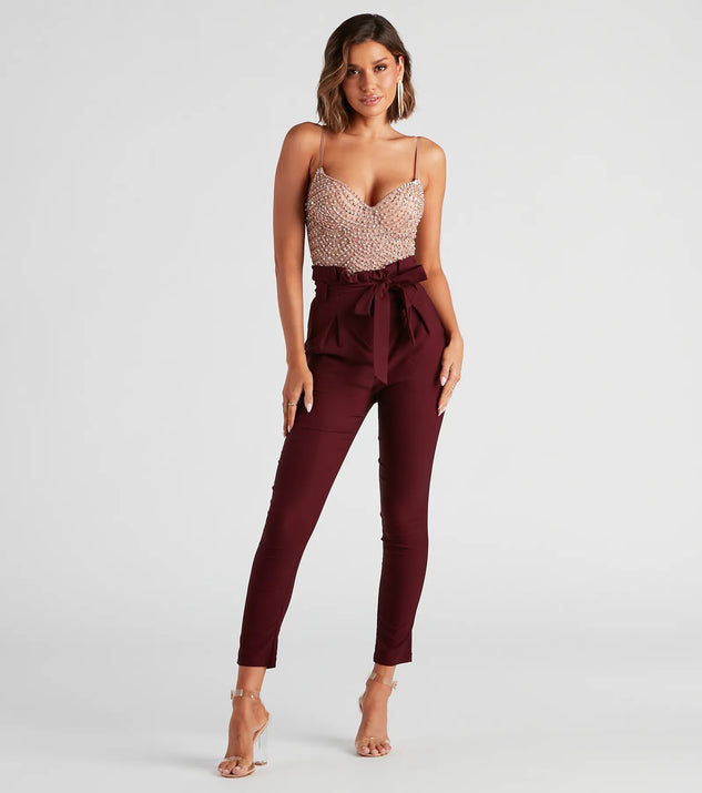 High Waist Paperbag Skinny Dress Pants | Windsor High Waist Paperbag Skinny Dress Pants | Windsor