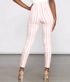 High Waist Skinny Striped Pants