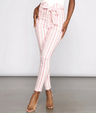 High Waist Skinny Striped Pants