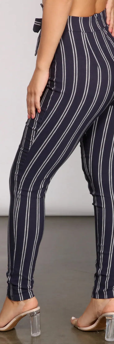 Nautical Vibes Tie-Waist Pants