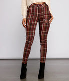 Preppy and Poised Plaid Skinny Pants