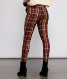 Preppy and Poised Plaid Skinny Pants