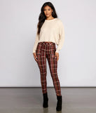 Preppy and Poised Plaid Skinny Pants