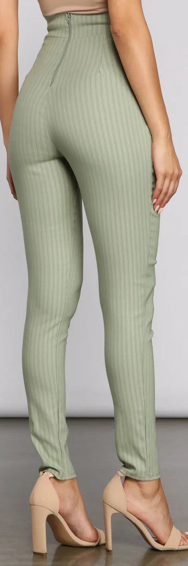 Stylishly Striped Tie-Waist Pants