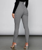 Houndstooth Paper Bag Skinny Pants