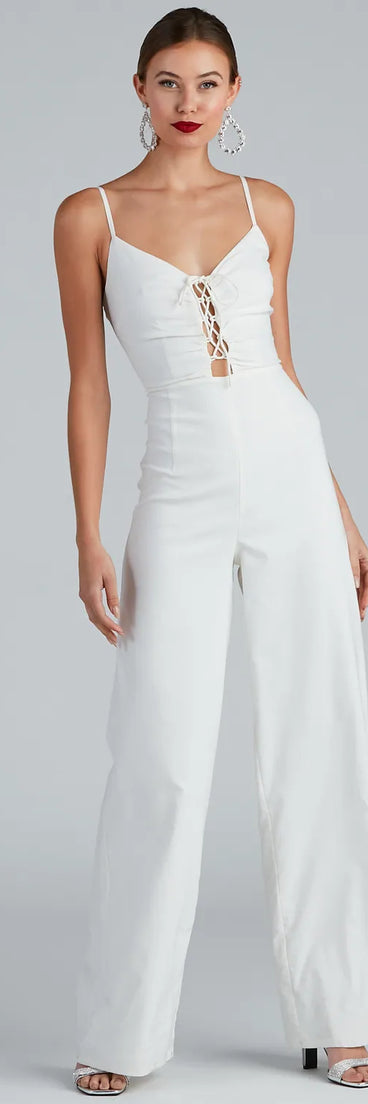 Fresh 'Fit Lattice Front Jumpsuit