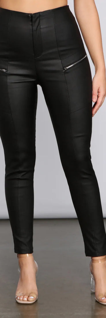 Edgy Vibes Faux Leather Pants